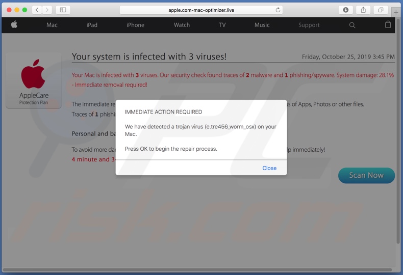 apple.com-mac-optimizer[.]live scam