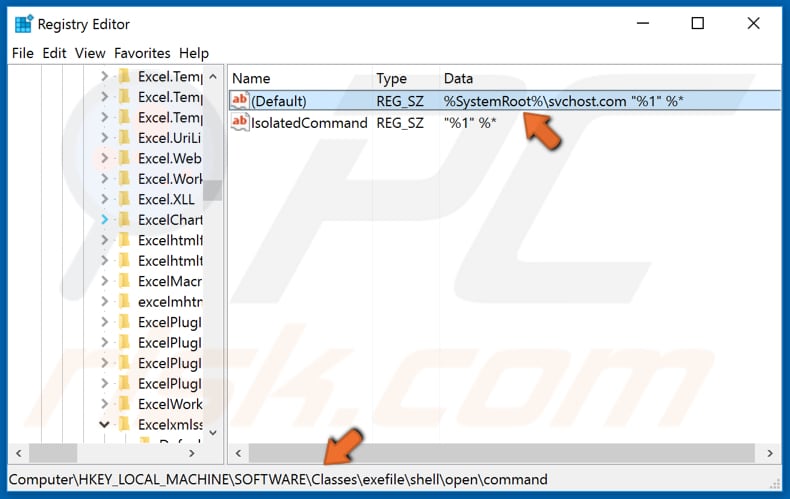 Neshta malware edits Windows registry in Registry Editor