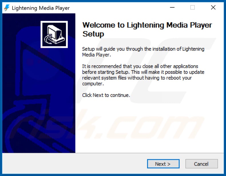 programma di installazione ufficiale di Lightning Media Player