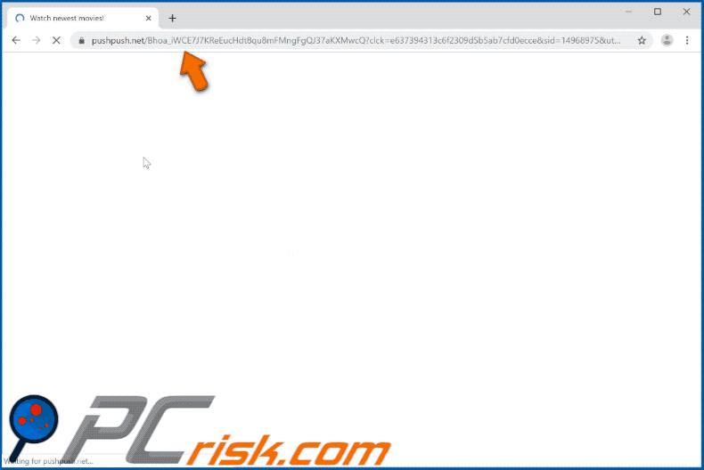 pushpush[.]net website appearance (GIF)