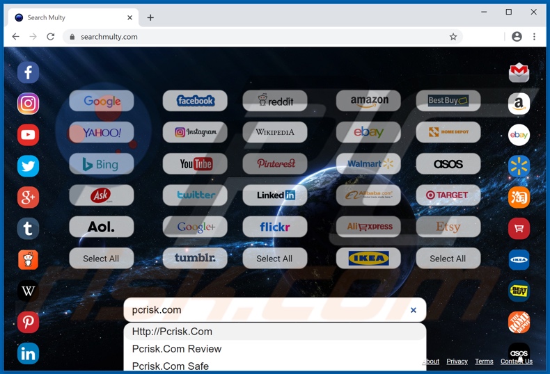 searchmulty.com browser hijacker