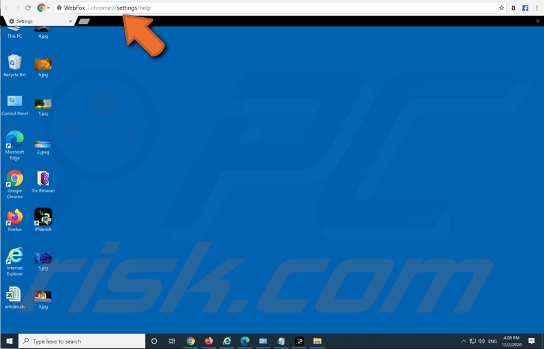 WebFox ricerca sul desktop del browser canaglia