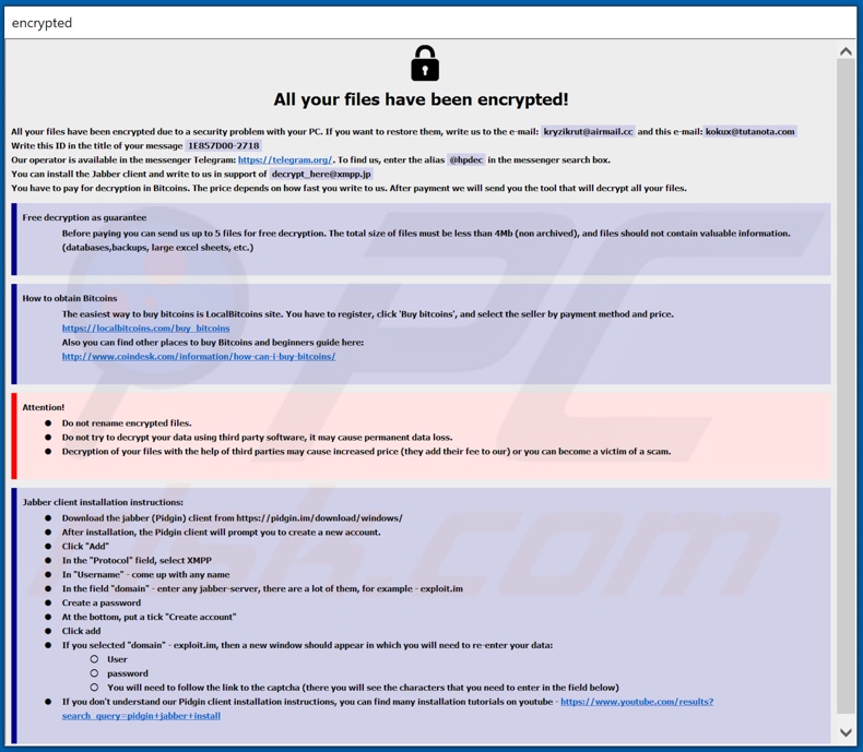 Dewar decrypt instructions (info.hta)