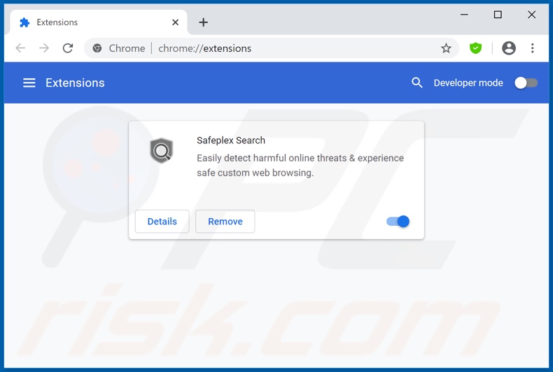 Removing safeplexsearch.com related Google Chrome extensions