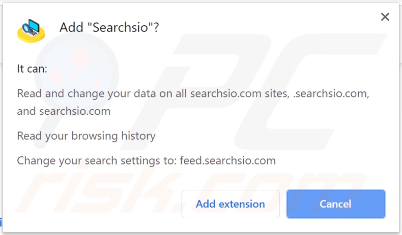 Searchsio browser hijacker askign for permissions