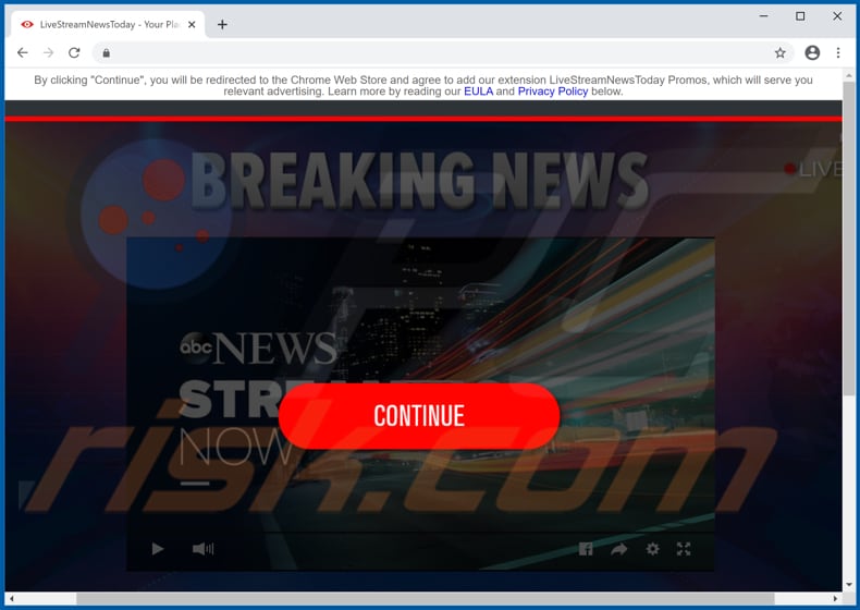 LiveStreamNewsToday Promos pop-up redirects