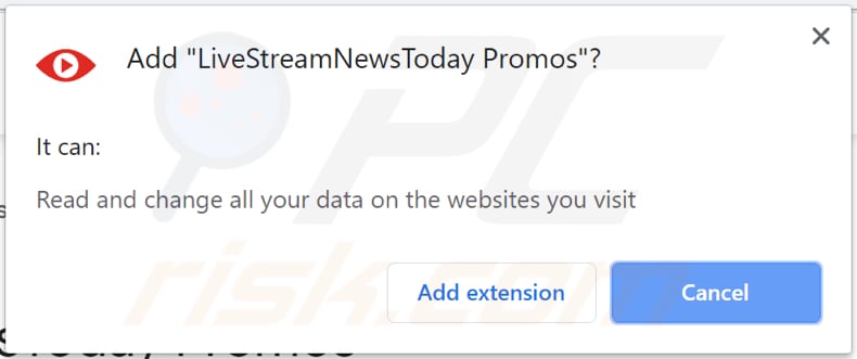 livestreamnewstoday promos adware asks for a permission to be installed