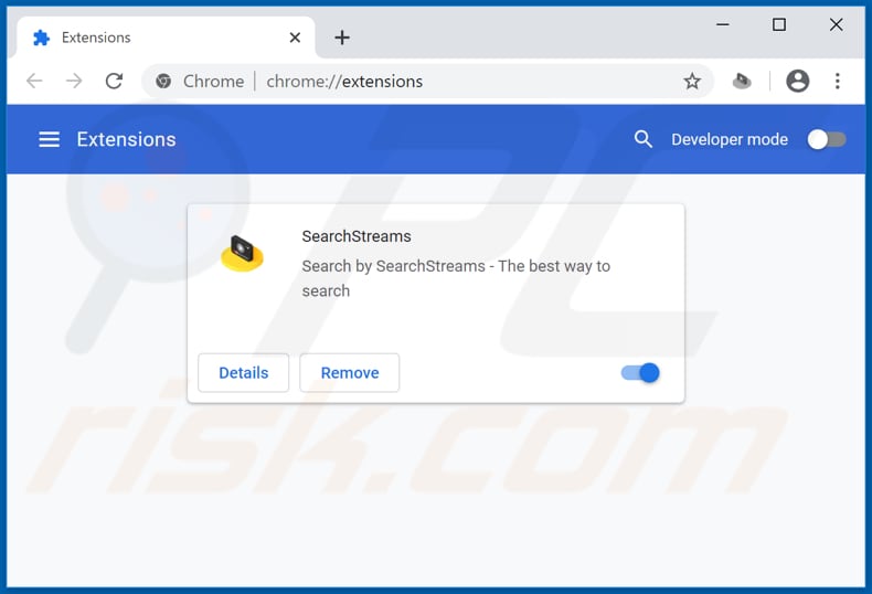 Removing feed.searchstreams.com related Google Chrome extensions