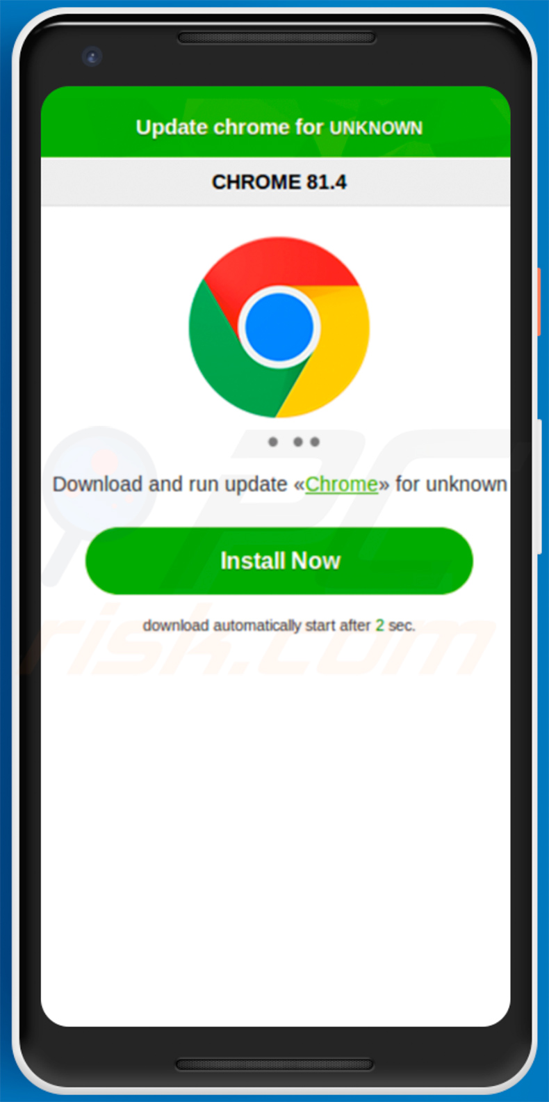 Un altro sito web ingannevole (chromedownload[.]club) usato per diffondere il trojan Cerberus presentandolo come un aggiornamento di Google Chrome