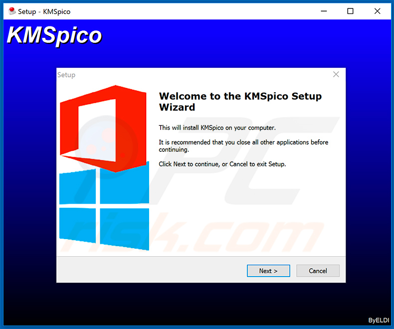 Configurazione del programma di installazione di KMSPico dannoso