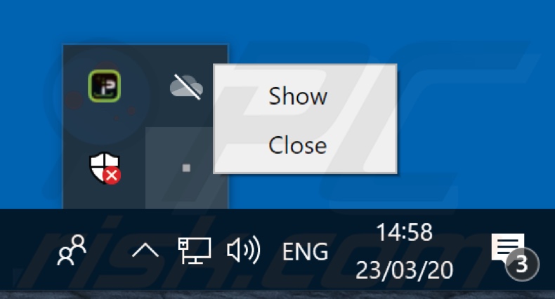 MusiCalm adware on taskbar