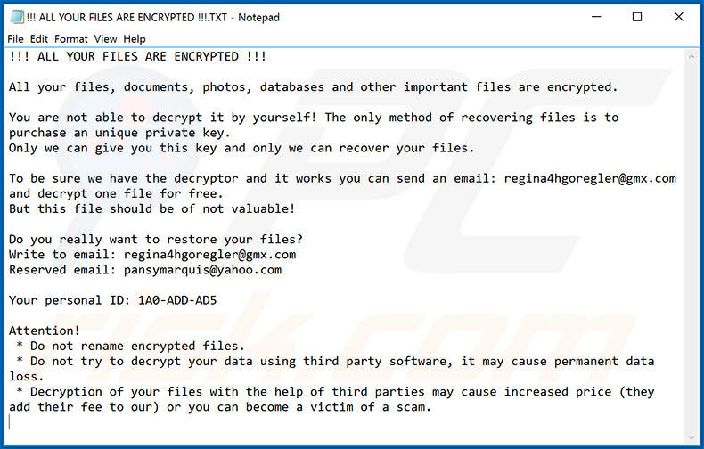 Nota di riscatto del ransomware ZEPPELIN (2020-04-30)