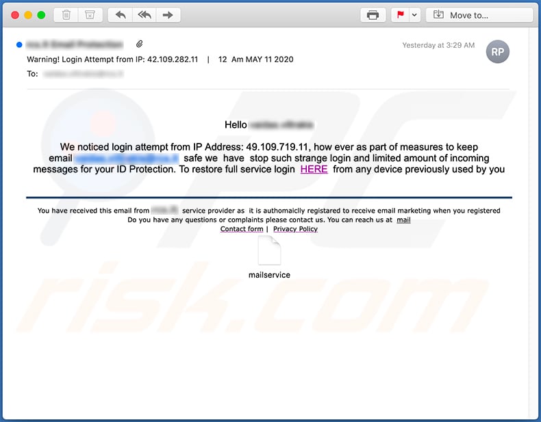Email di spam che promuovono cybxtechnolabs [.] Com sito di phishing