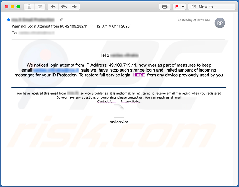 Email di spam che promuovono cybxtechnolabs [.] Com sito di phishing