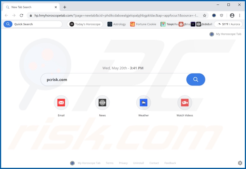 hmyhoroscopetab.com dirottatore del browser