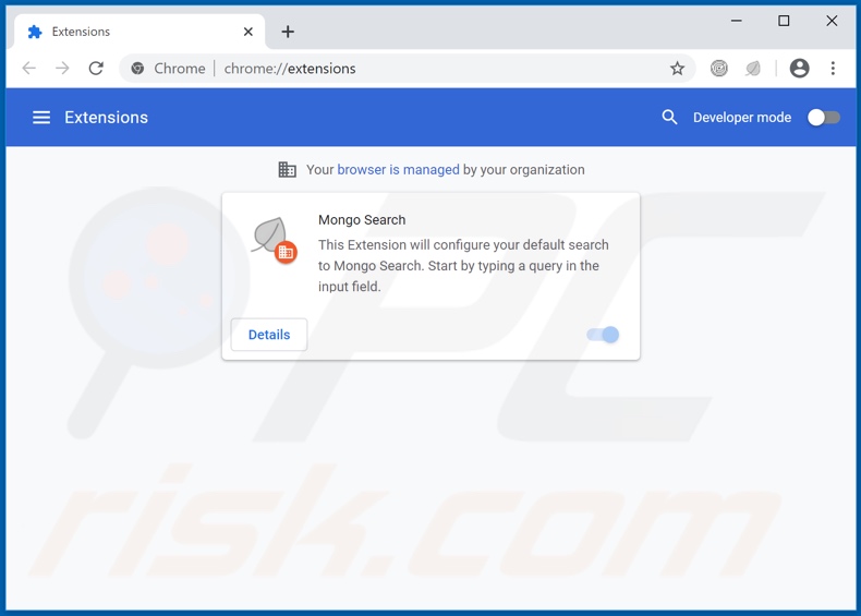 Removing browser.mongosearch.net related Google Chrome extensions