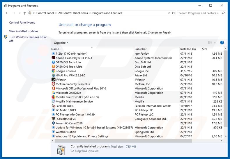 search-series.com browser hijacker uninstall via Control Panel
