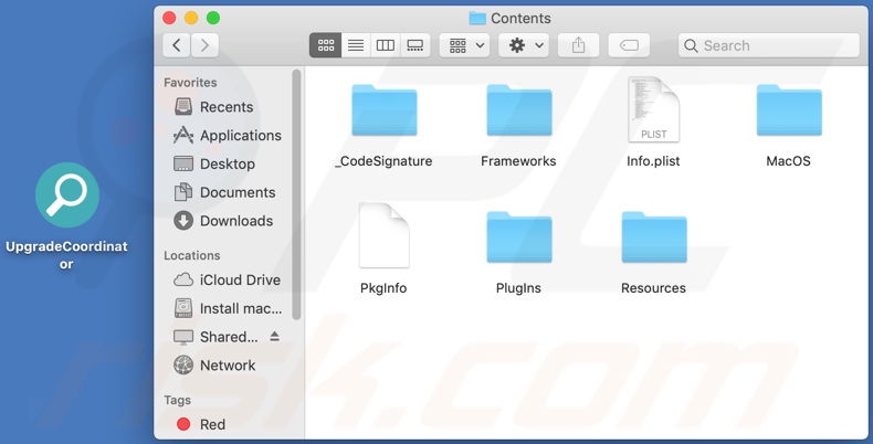 UpgradeCoordinator adware install folder