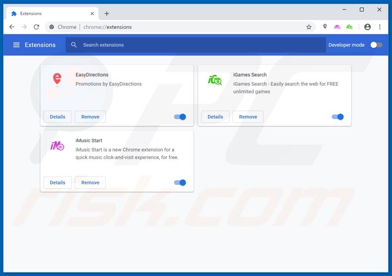 Rimozione di annunci OneUpdater da Google Chrome step 2