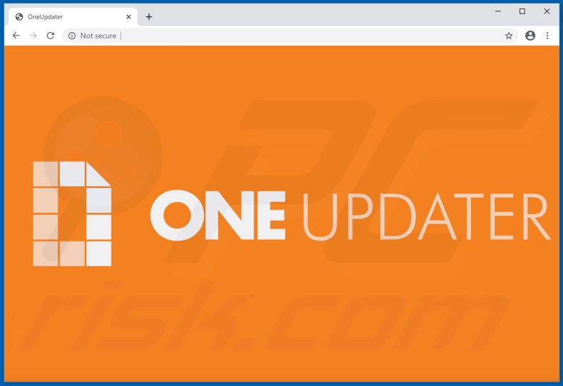 Sito web utilizzato per promuovere l'adware OneUpdater