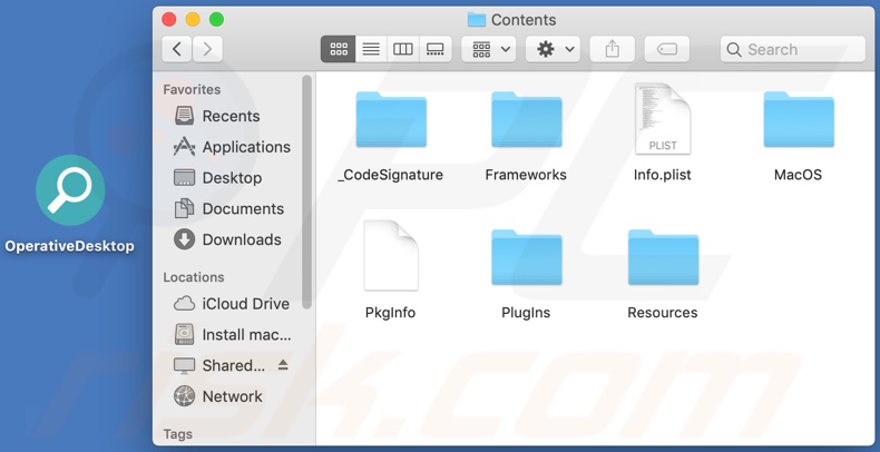 OperativeDesktop adware install folder