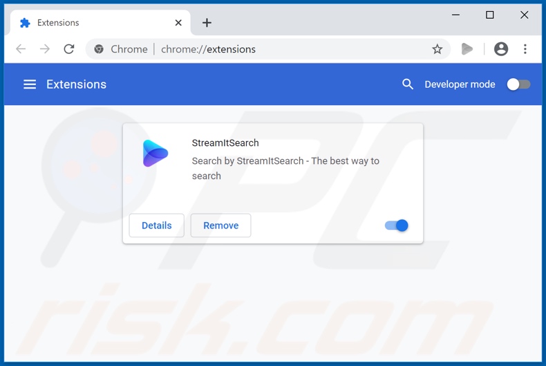 Removing streamit-search.com related Google Chrome extensions