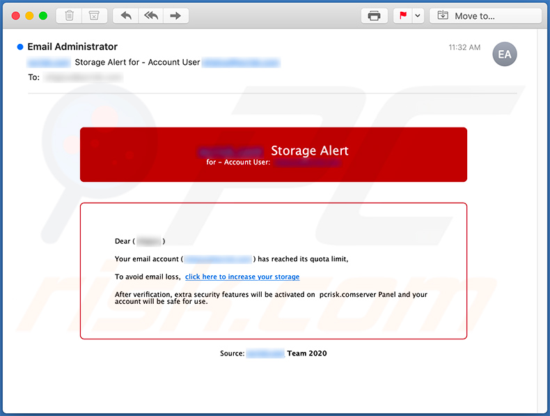 Posta E-mail di spam a tema quota utilizzata per promuovere siti Web di phishing (2020-08-19)