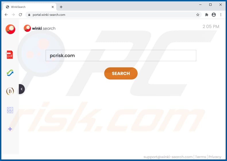 winki-search.com browser hijacker