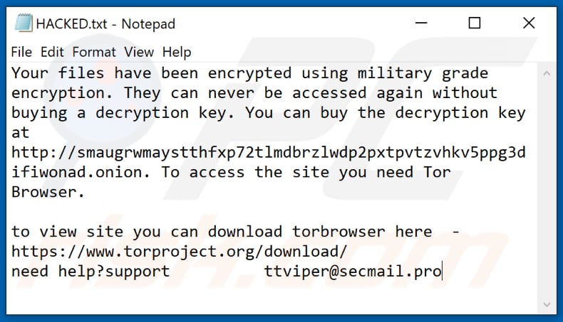 Smaug decrypt instructions (HACKED.txt)