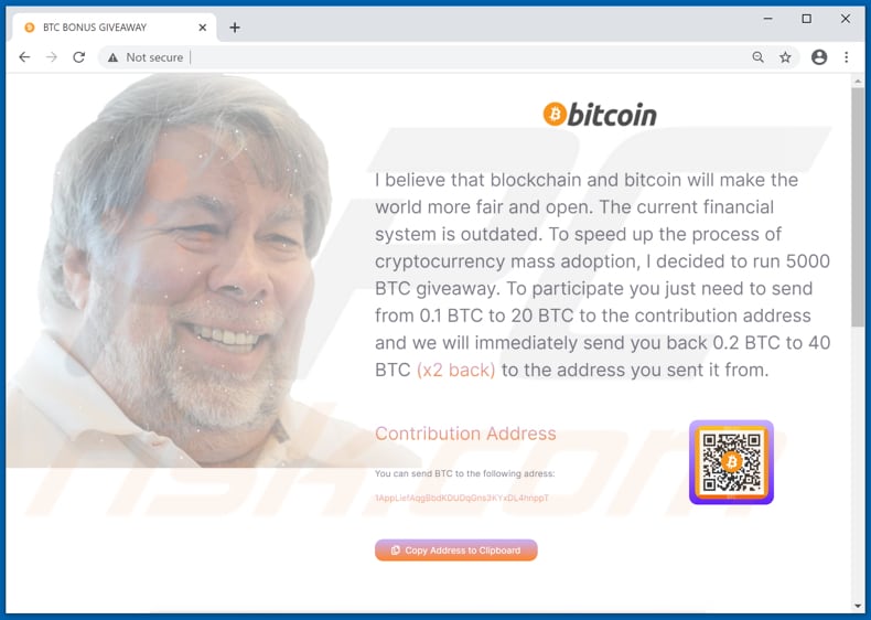 BTC Giveaway Scam truffa