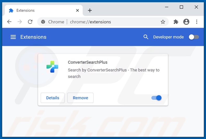 Removing convertersearchplus.com related Google Chrome extensions