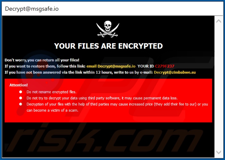 Crypt decrypt instructions (pop-up)