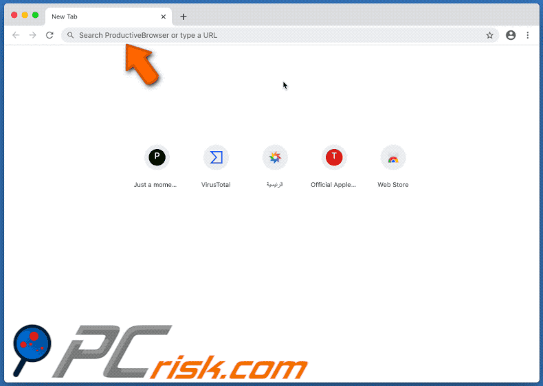 LogicalUpdate adware promoting search.productivebrowser.com (GIF)