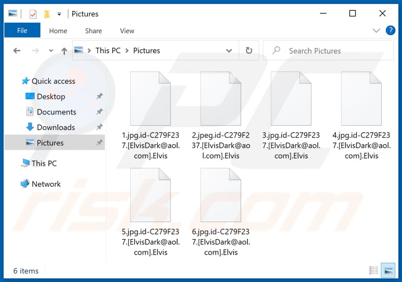 Files encrypted by Elvis ransomware (.Elvis extension)