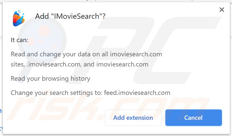 imoviesearch browser hijacker notification