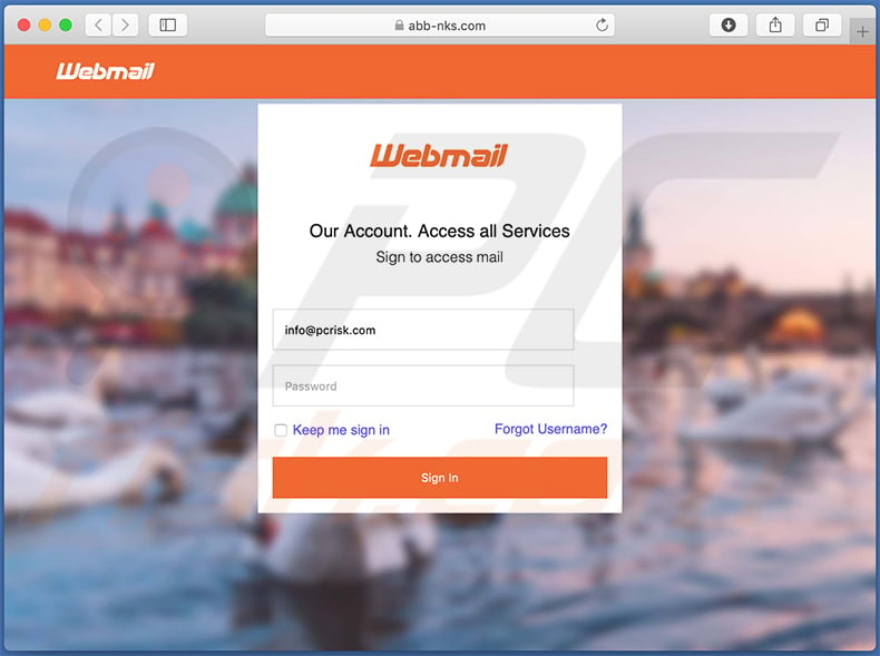 Sito web di phishing (abb-nks.com) promosso tramite e-mail di spam a tema quota posta