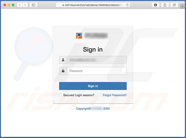 Sito web di phishing promosso tramite e-mail di spam a tema quota di posta