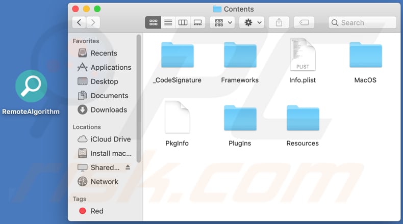 remotealgorithm adware contents folder