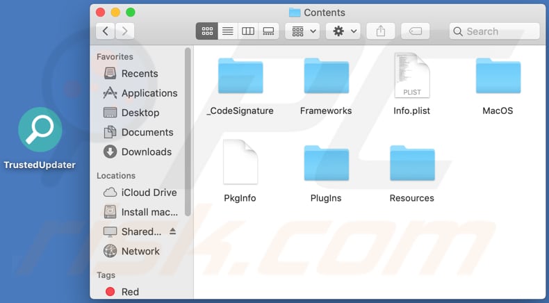 trustedupdater adware contents folder