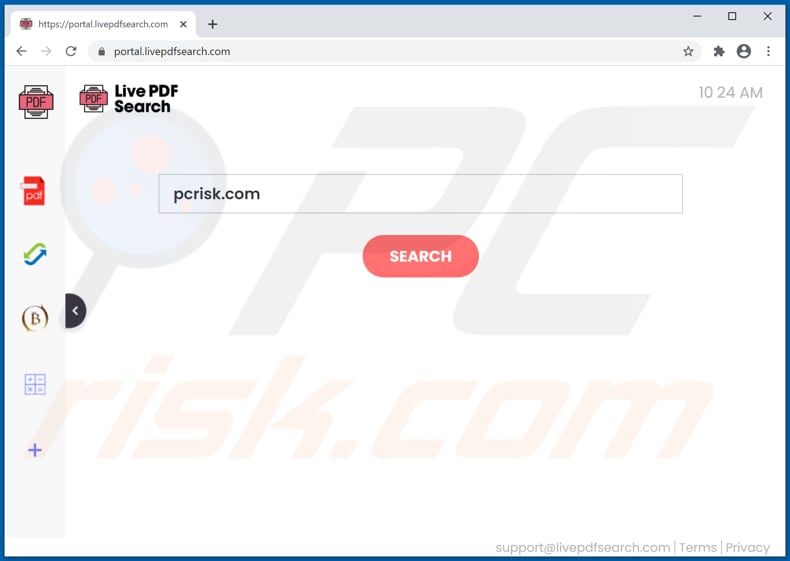livepdfsearch.com browser hijacker