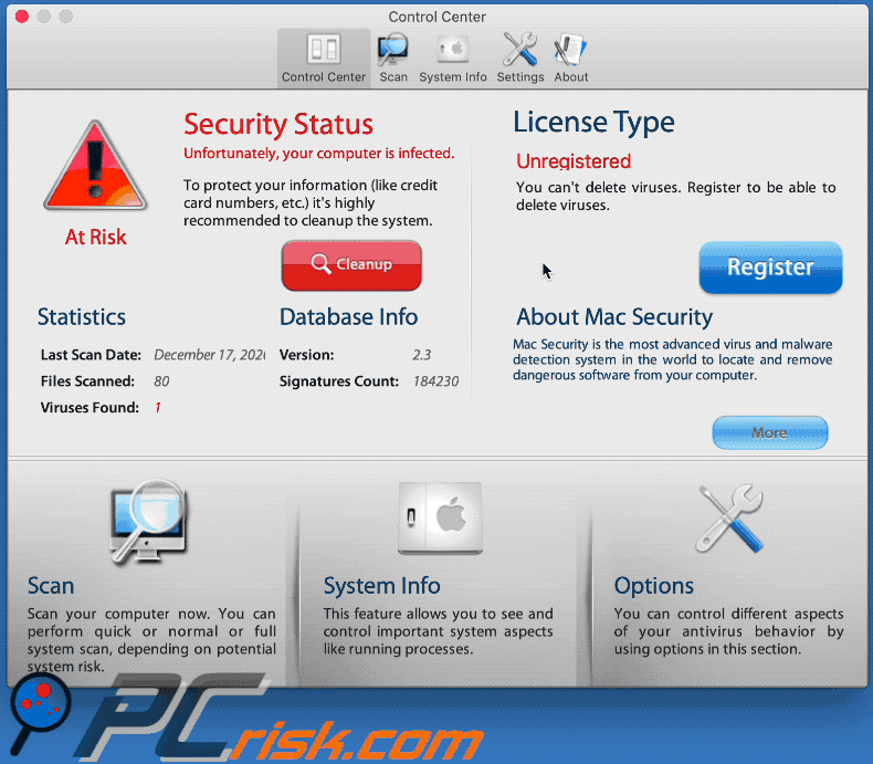 Aspetto dell'applicazione Mac Security (GIF)