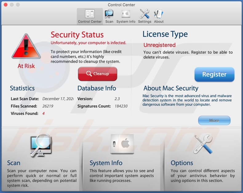 Mac Security app indesiderata