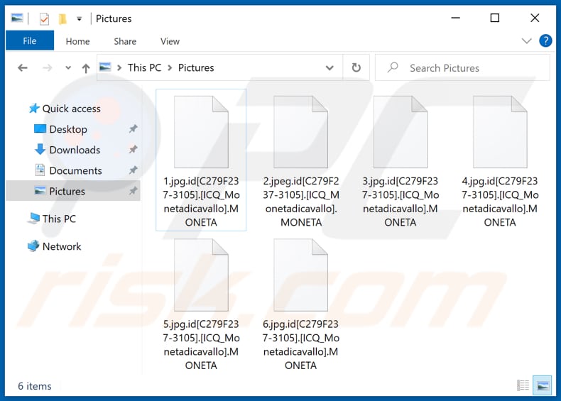 File crittografati da MONETA ransomware (estensione .MONETA)