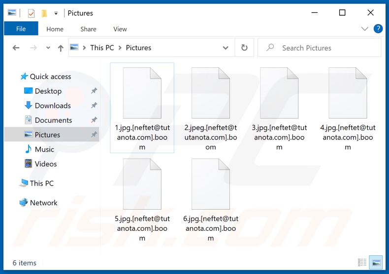 File crittografati da Epsilon ransomware (estensione .boom)