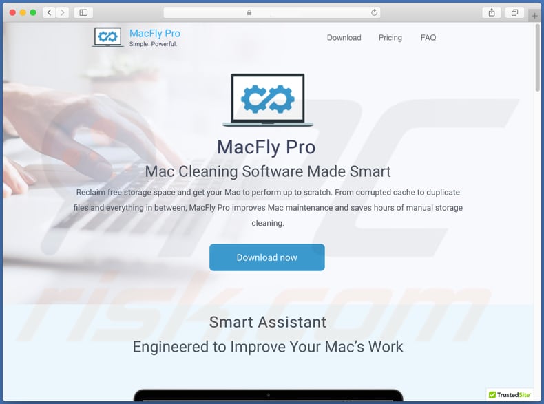 Sito web utilizzato per promuovere MacFly Pro PUA