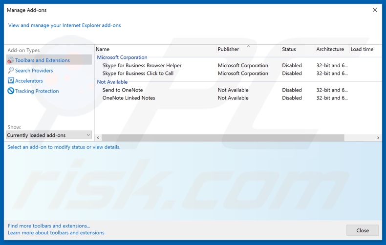 Rimuovere captchatopsource[.]com da Internet Explorer step 2