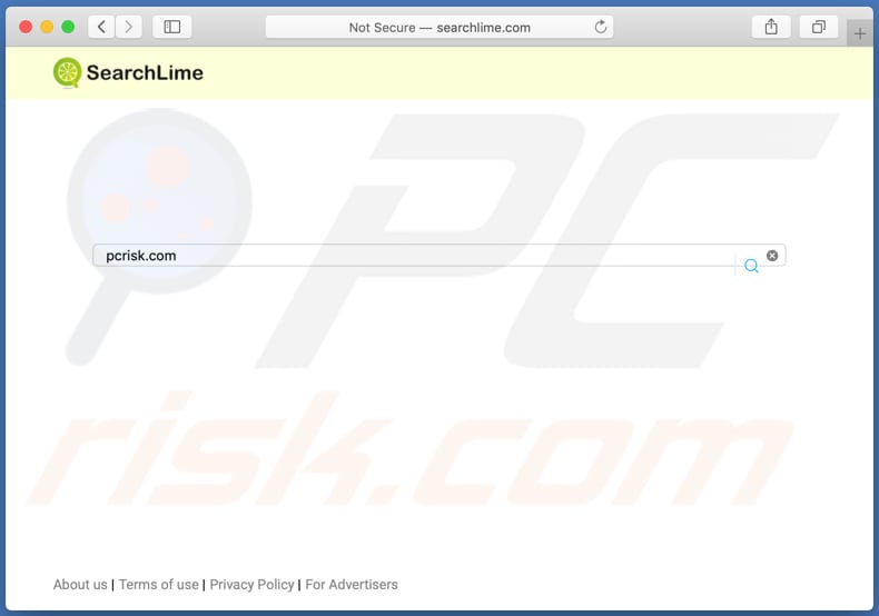  Search Lime browser hijacker sul Mac 