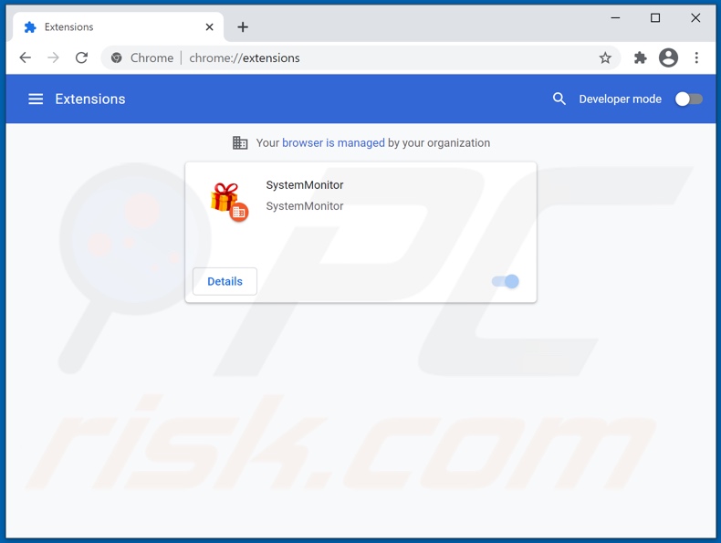 Rimozione degli annunci SystemMonitor da Google Chrome step 2