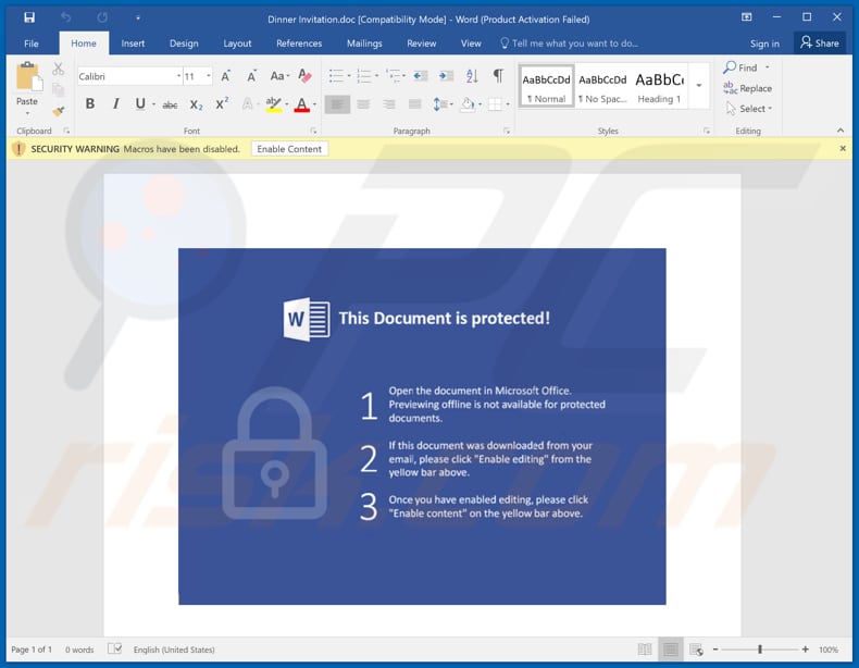 obliquerat malware documento dannoso utilizzato per diffondere obliquerat 2