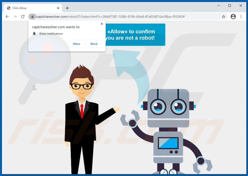 captcharesolver[.]com reindirizzamenti pop-up